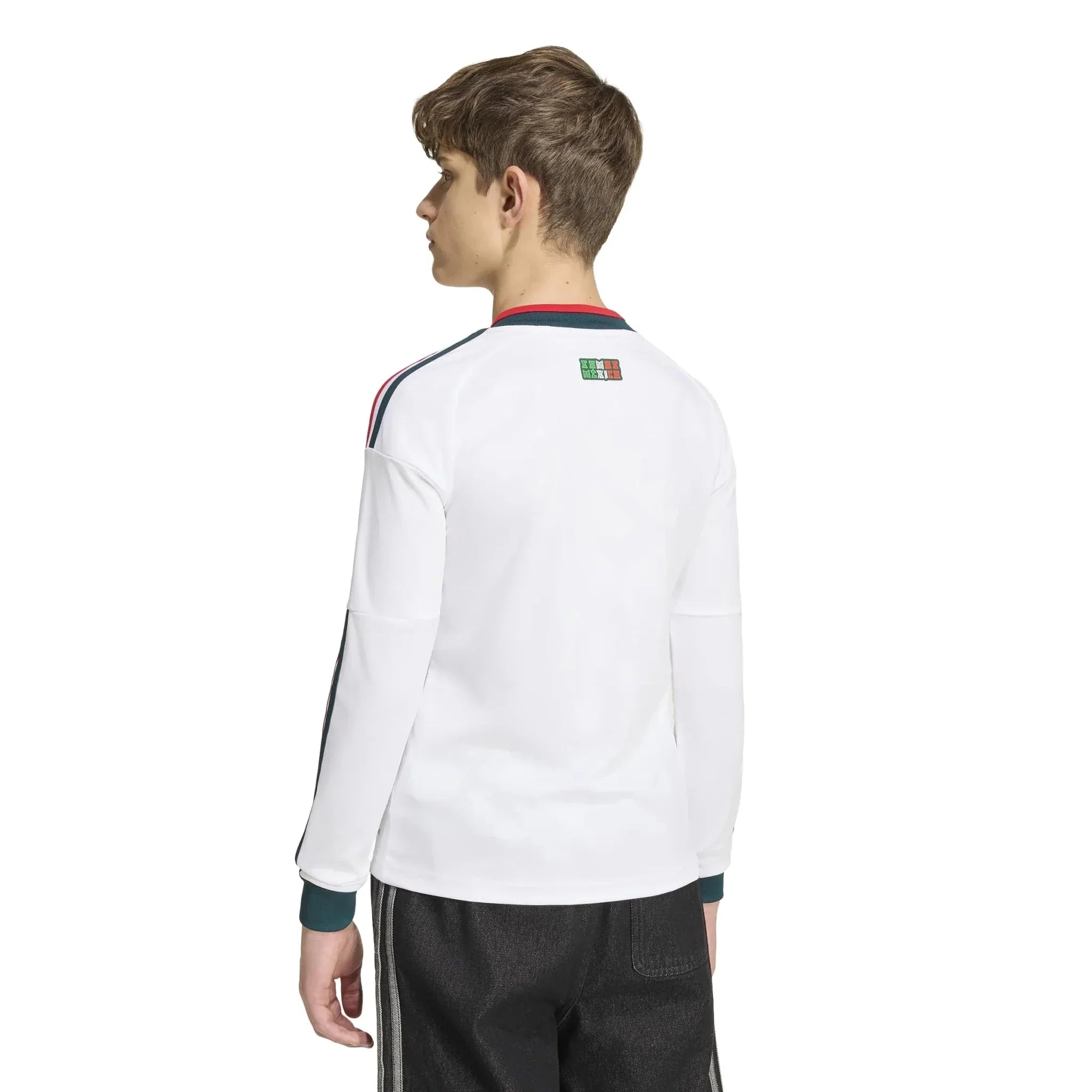 adidas 2026 Mexico Youth Stadium Away Long-Sleeve Soccer Jersey