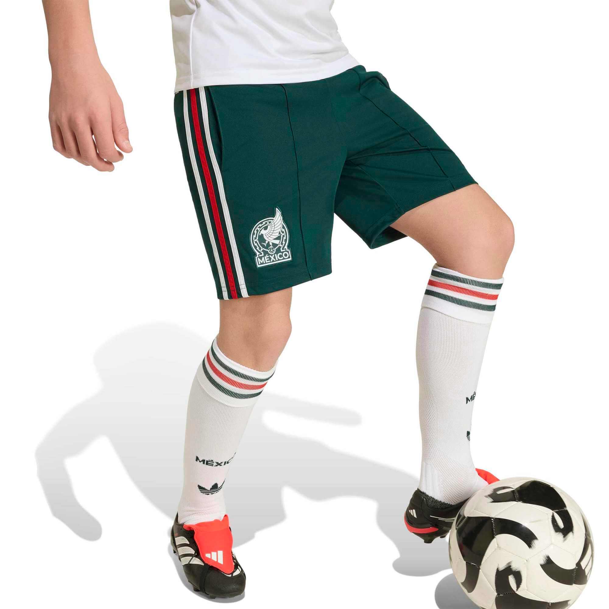 adidas 2026 Mexico Youth Stadium Away Shorts