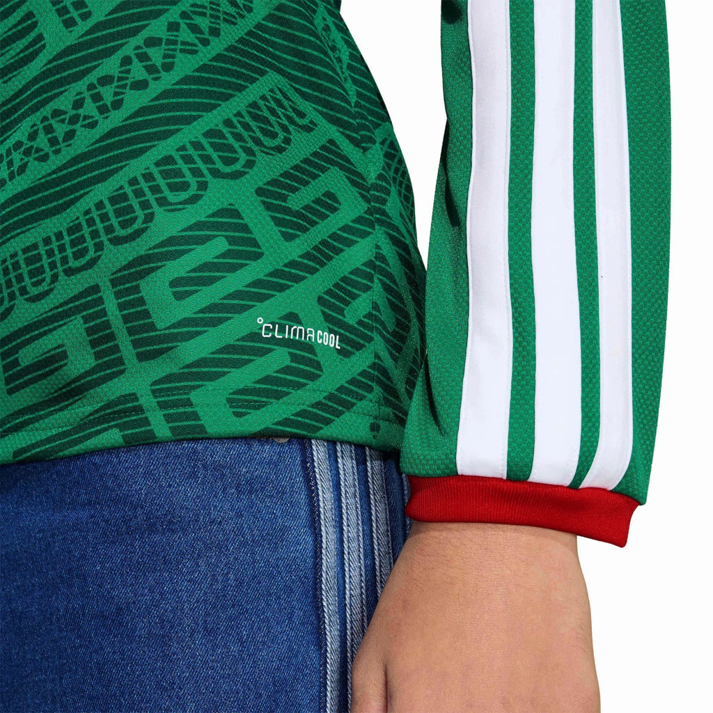 adidas 2026 Mexico Youth Stadium Home Long-Sleeve Soccer Jersey
