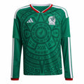 adidas 2026 Mexico Youth Stadium Home Long-Sleeve Soccer Jersey