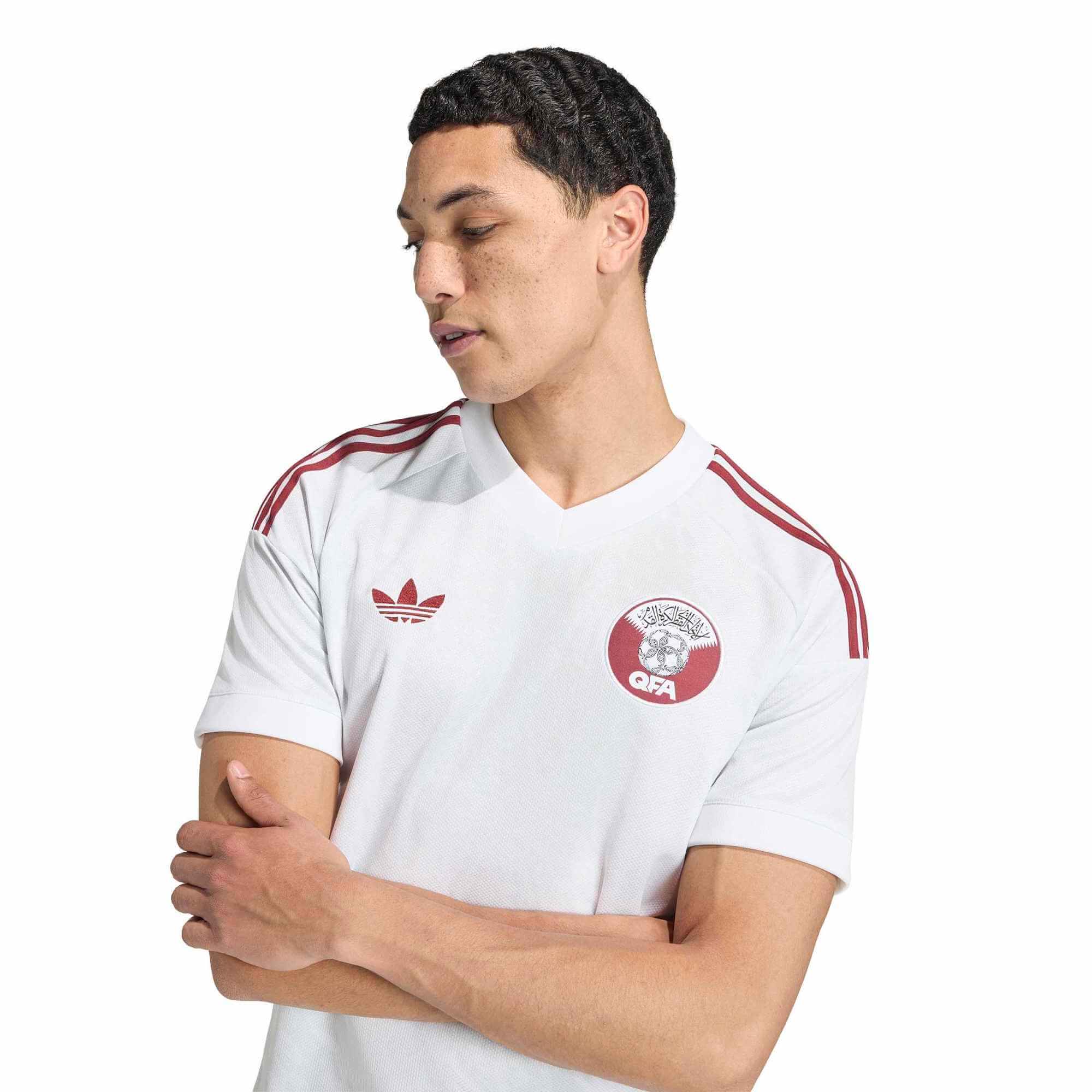 adidas 2026 Qatar Men's Stadium Away Soccer Jersey