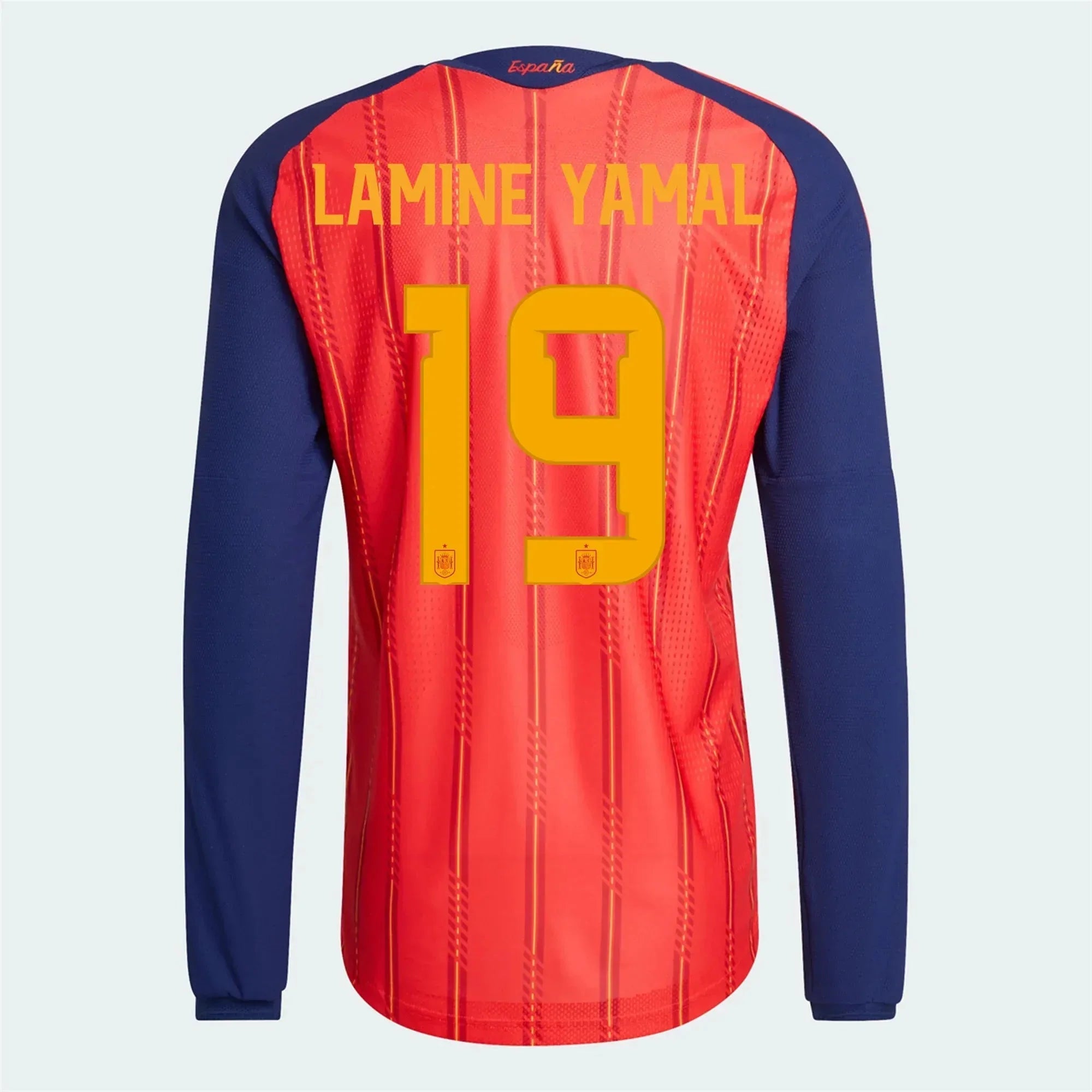 adidas 2026 Spain Men's Authentic Home Long-Sleeve Soccer Jersey