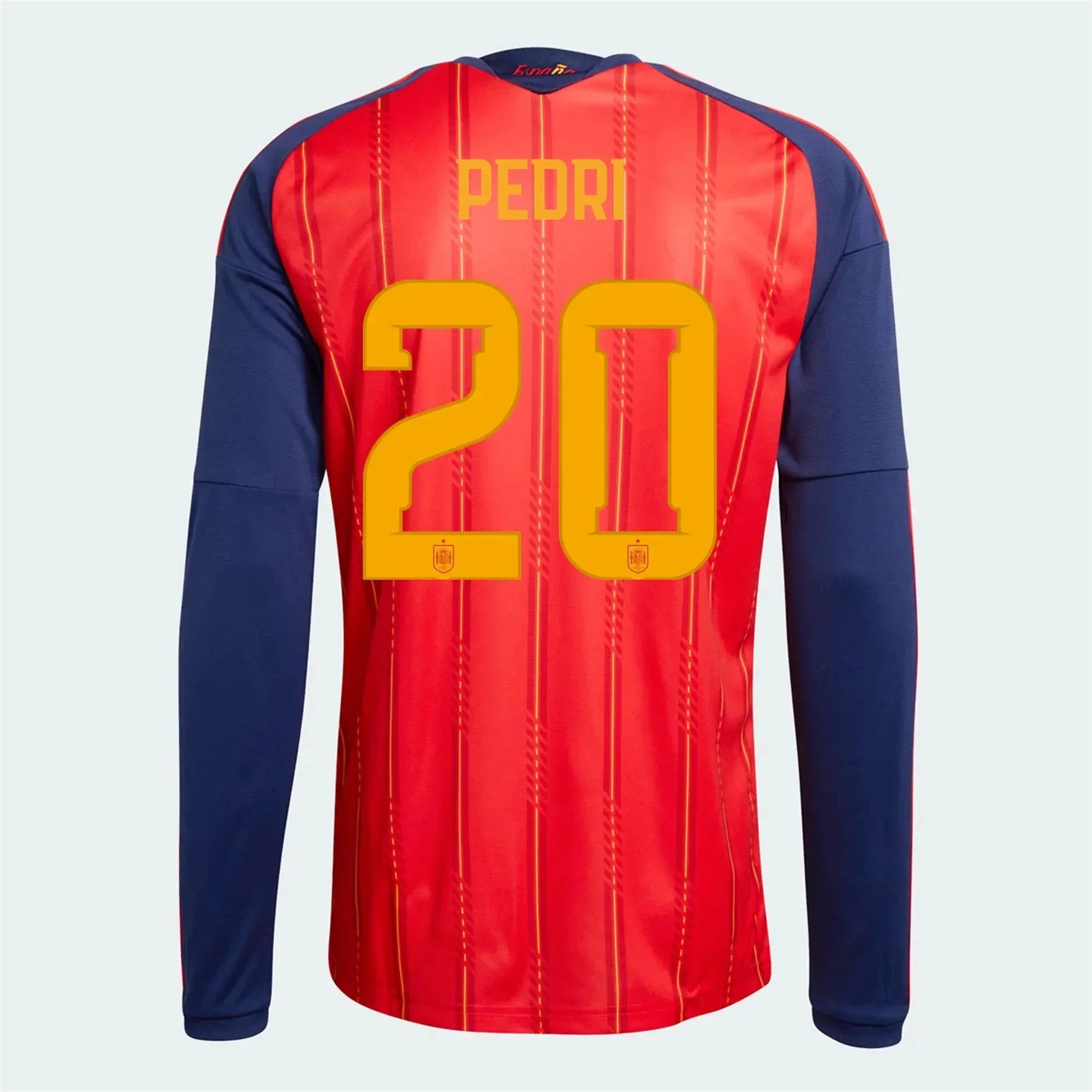 adidas 2026 Spain Men's Authentic Home Long-Sleeve Soccer Jersey