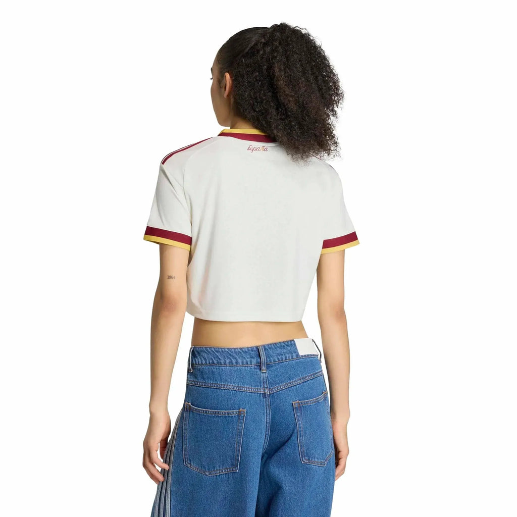 adidas 2026 Spain Women's Stadium Away Cropped Soccer Jersey