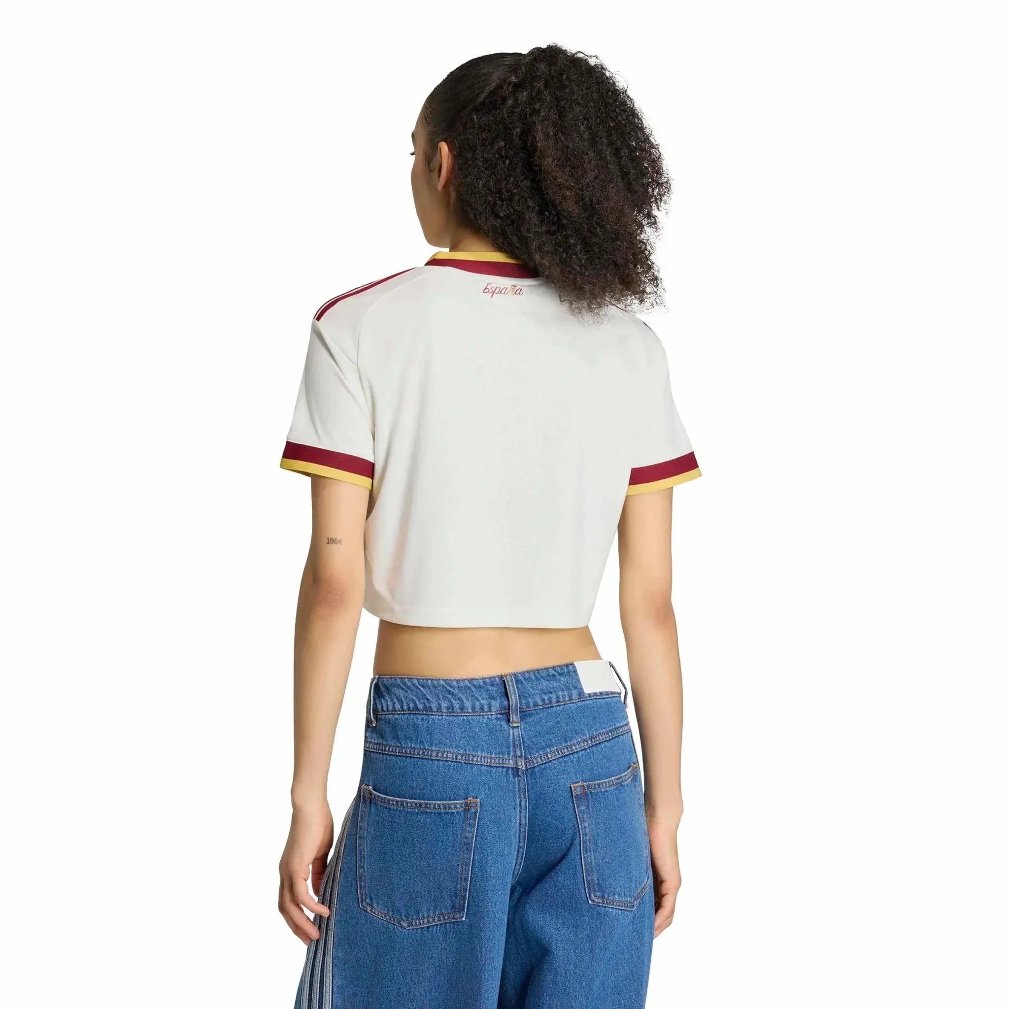 adidas 2026 Spain Women's Stadium Away Cropped Soccer Jersey