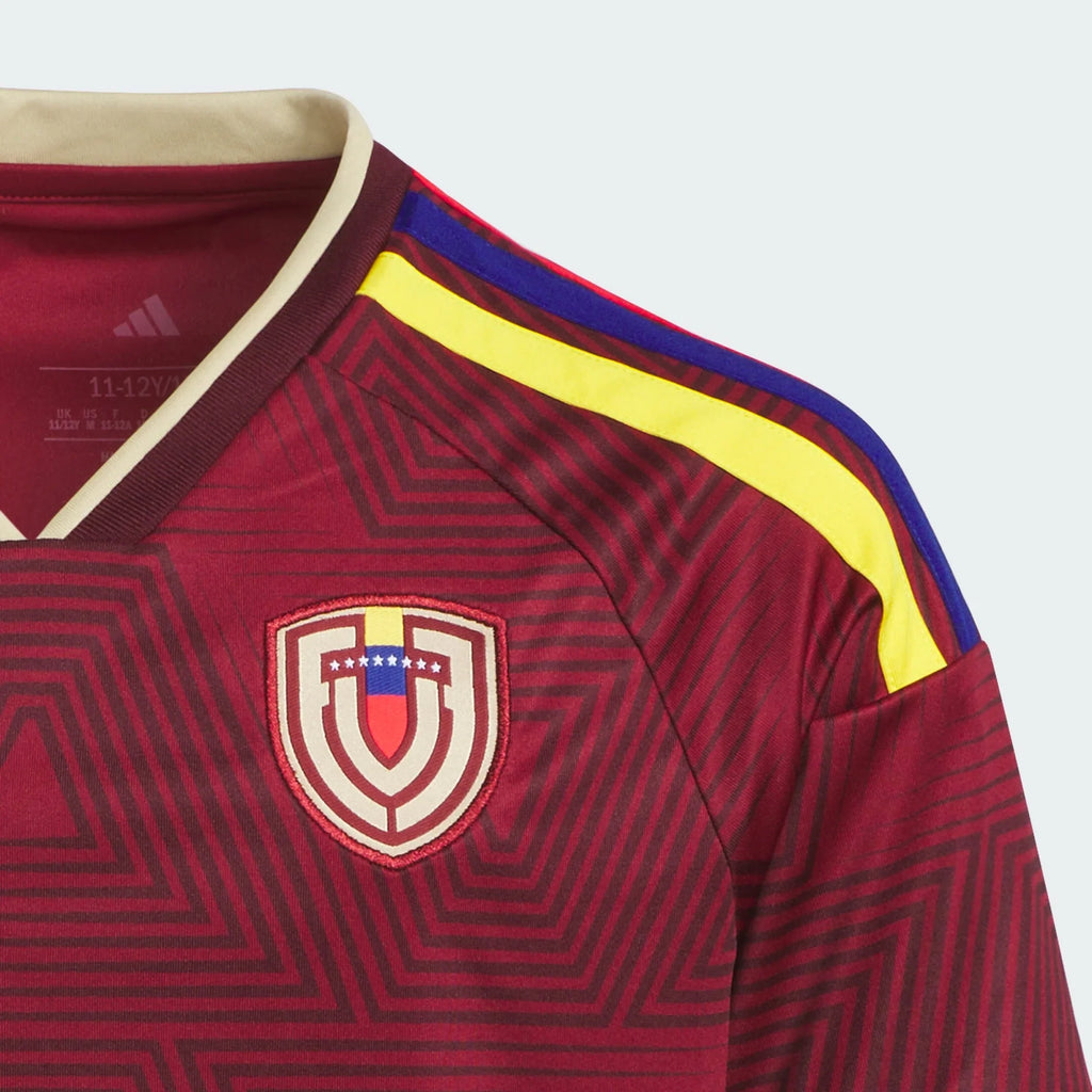 adidas 2026 Venezuela Youth Stadium Home Jersey
