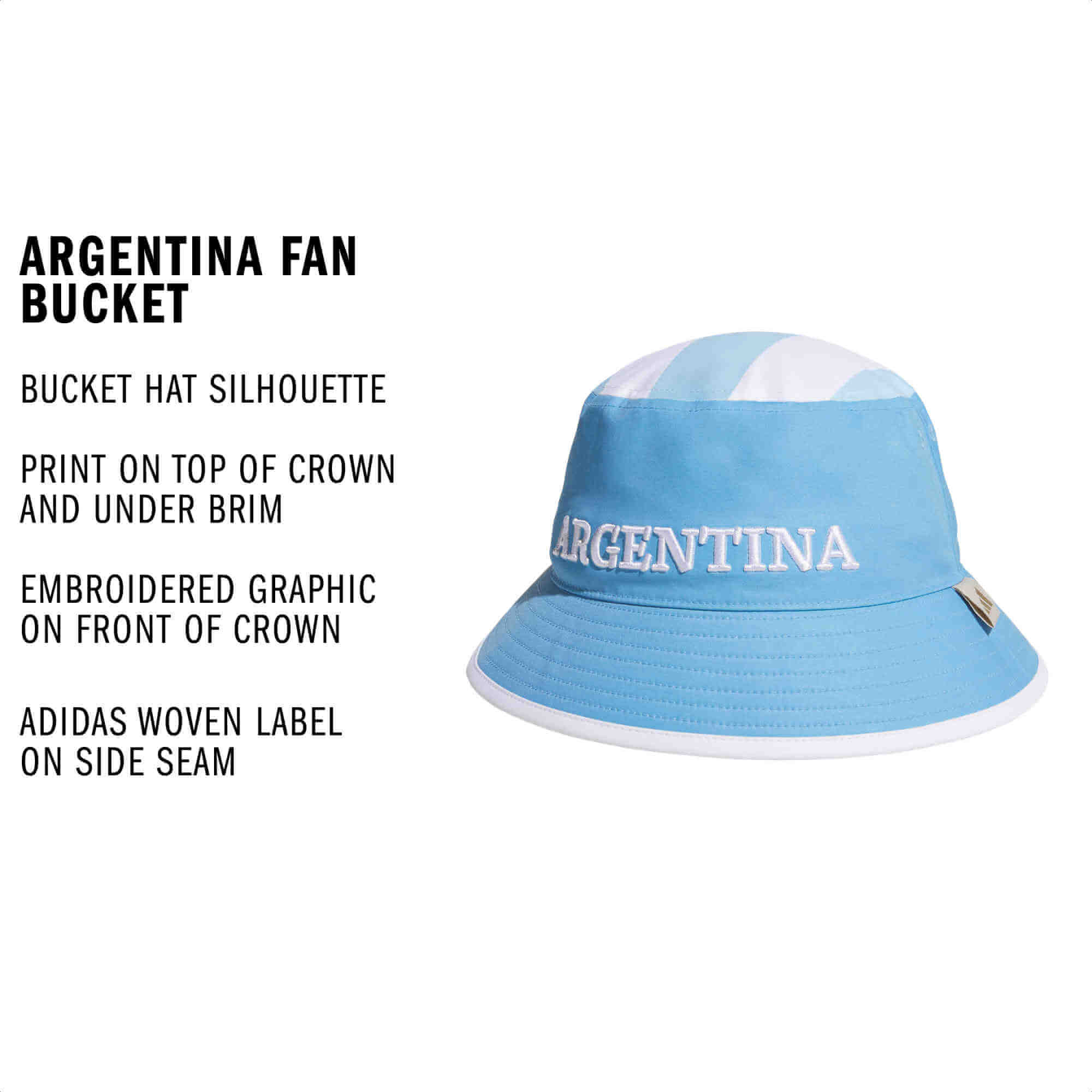 adidas Argentina Men's Fan Bucket Hat
