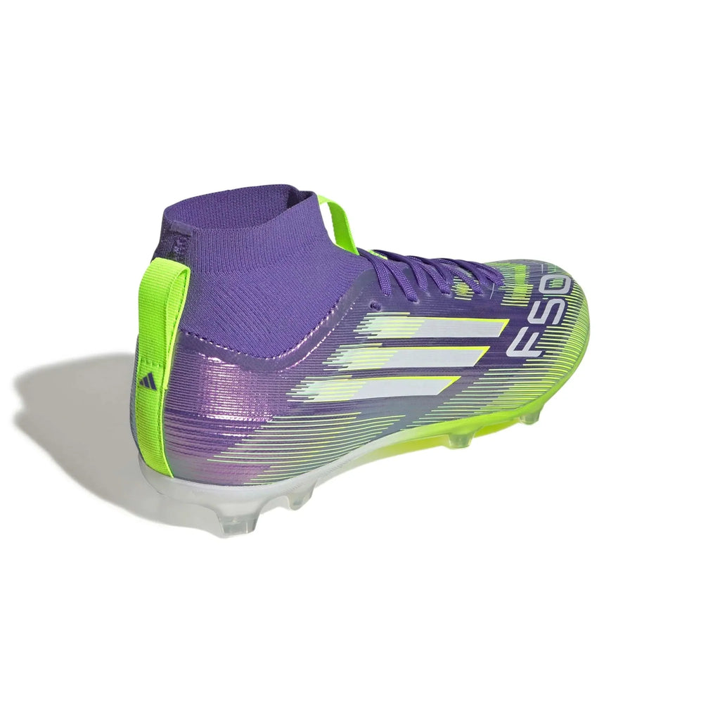 adidas Junior F50 Elite Mid Firm Ground Soccer Cleats - Radiant Blaze Pack (FA25)