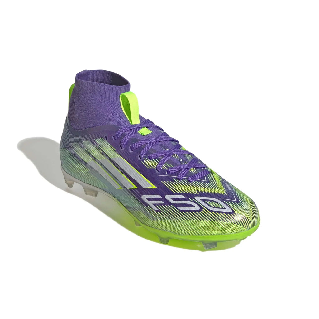 adidas Junior F50 Elite Mid Firm Ground Soccer Cleats - Radiant Blaze Pack (FA25)