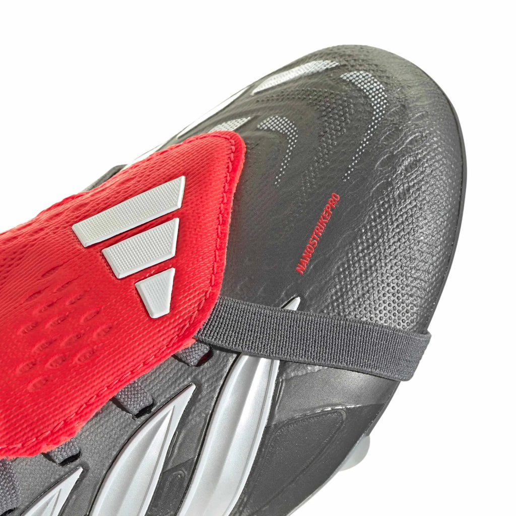 adidas Junior Predator Elite Fold-Over Tongue Firm Ground Soccer Cleats - Finishers Steel Pack (SP26)