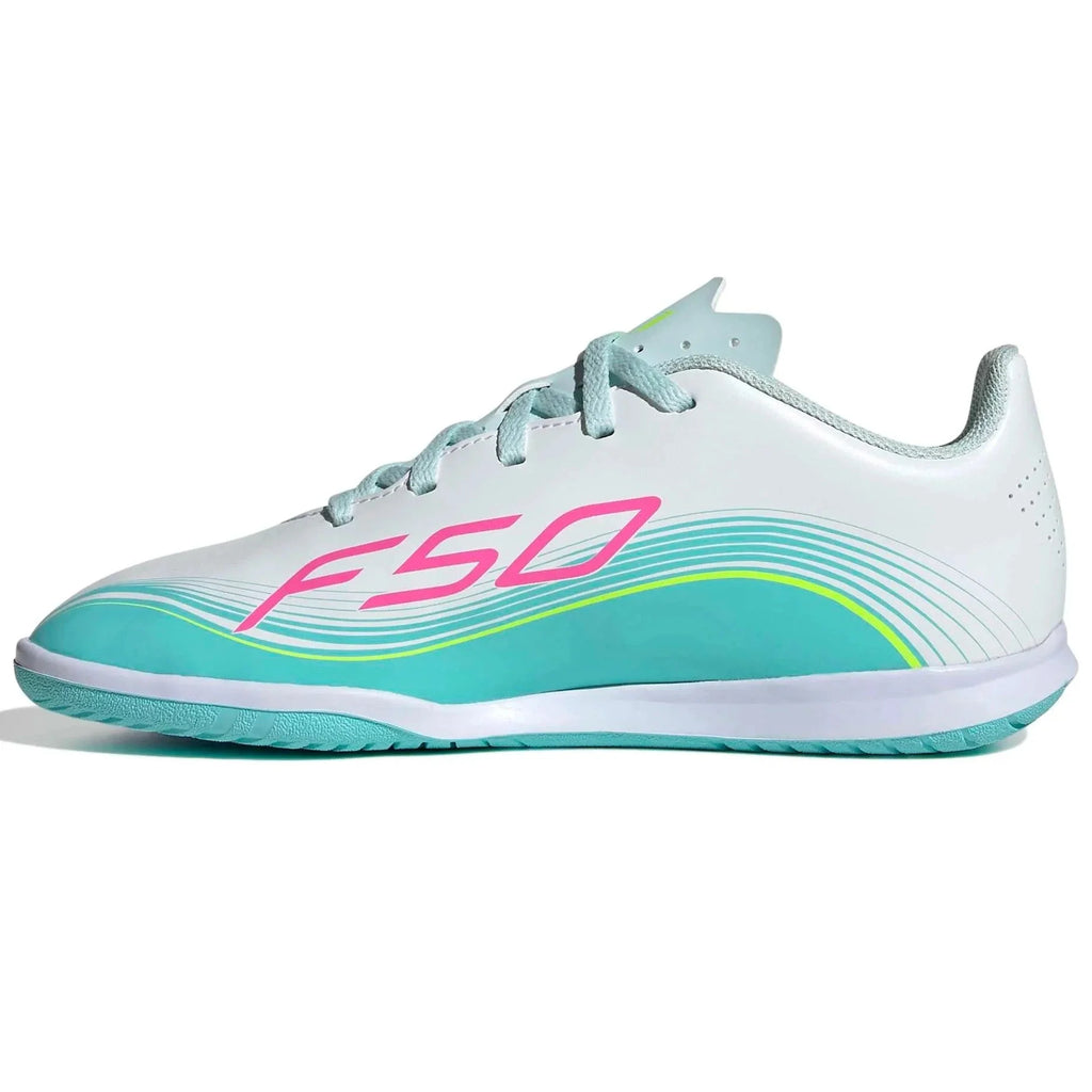 adidas Junior F50 Messi Club Indoor Soccer Shoes - Messi Aurora Radiante Pack (SP26)