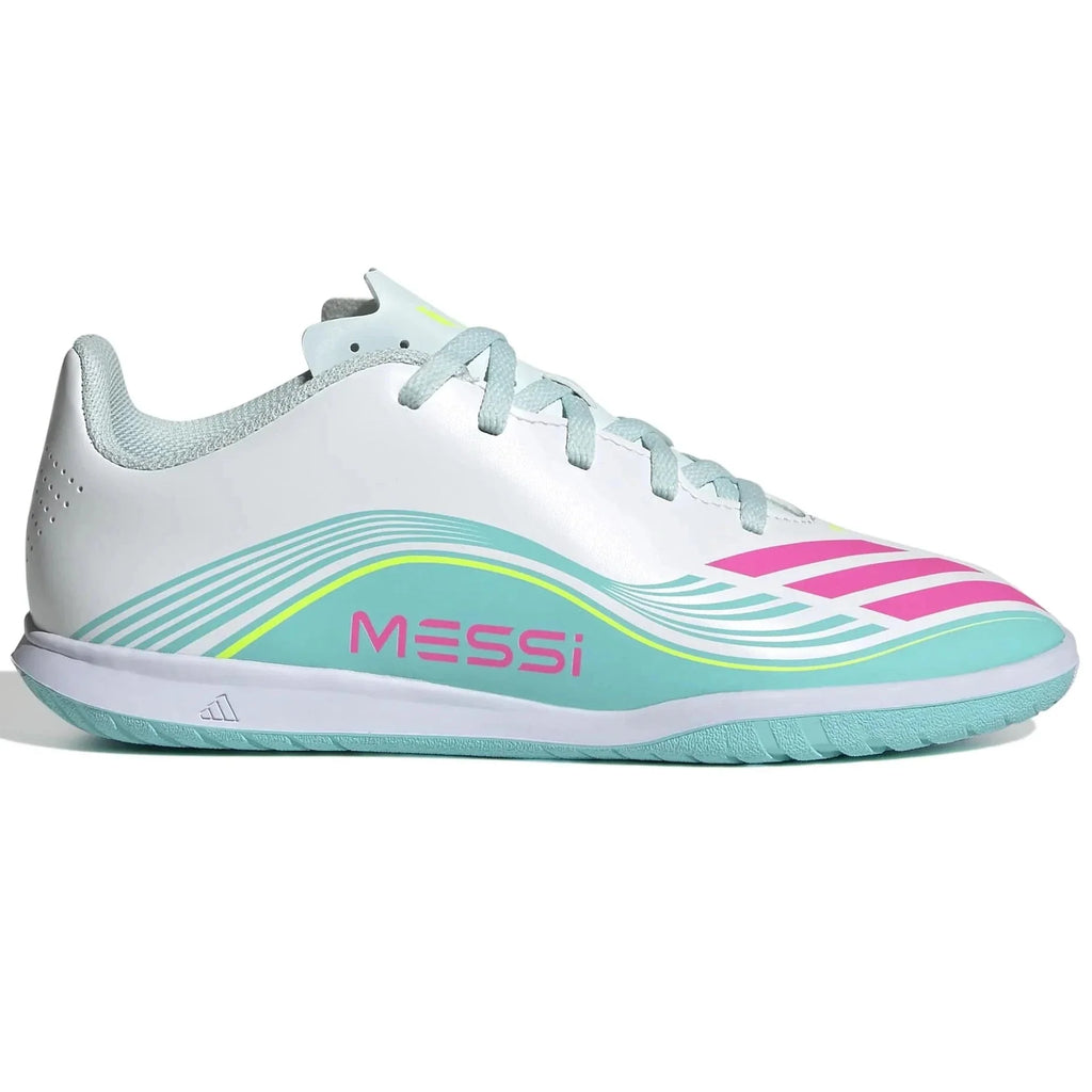 adidas Junior F50 Messi Club Indoor Soccer Shoes - Messi Aurora Radiante Pack (SP26)
