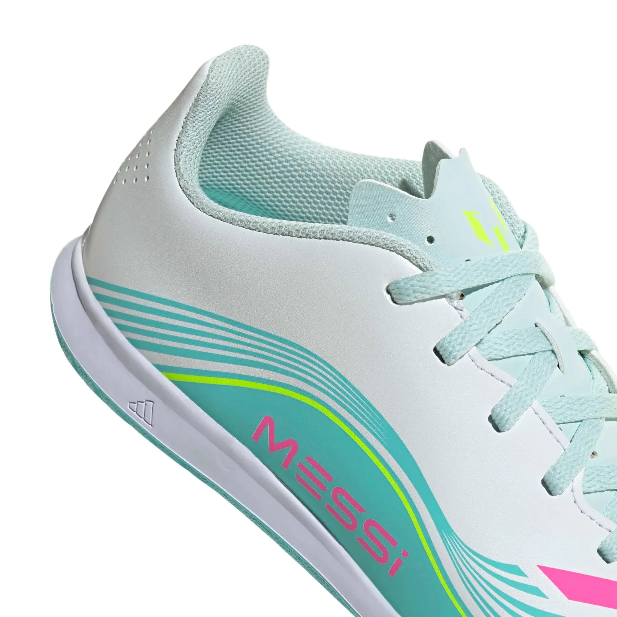 adidas Junior F50 Messi Club Indoor Soccer Shoes - Messi Aurora Radiante Pack (SP26)