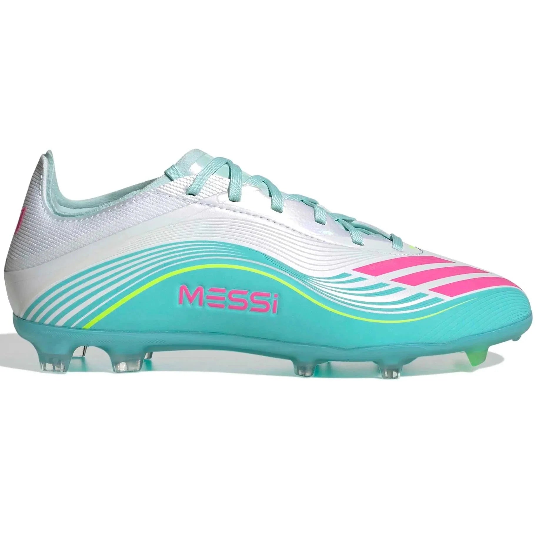 adidas Junior F50 Messi Elite Firm Ground Soccer Cleats - Messi Aurora Radiante Pack (SP26)