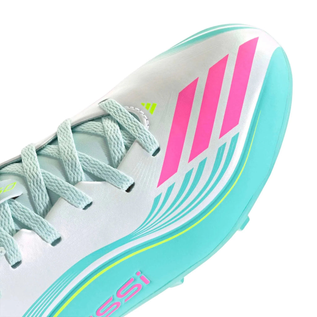 adidas Junior F50 Messi League Firm/Multi Ground Soccer Cleats - Messi Aurora Radiante Pack (SP26)