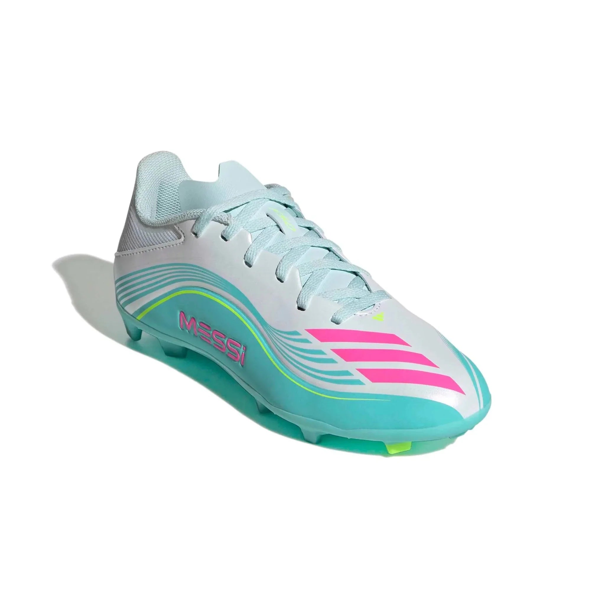 adidas Junior F50 Messi League Firm/Multi Ground Soccer Cleats - Messi Aurora Radiante Pack (SP26)