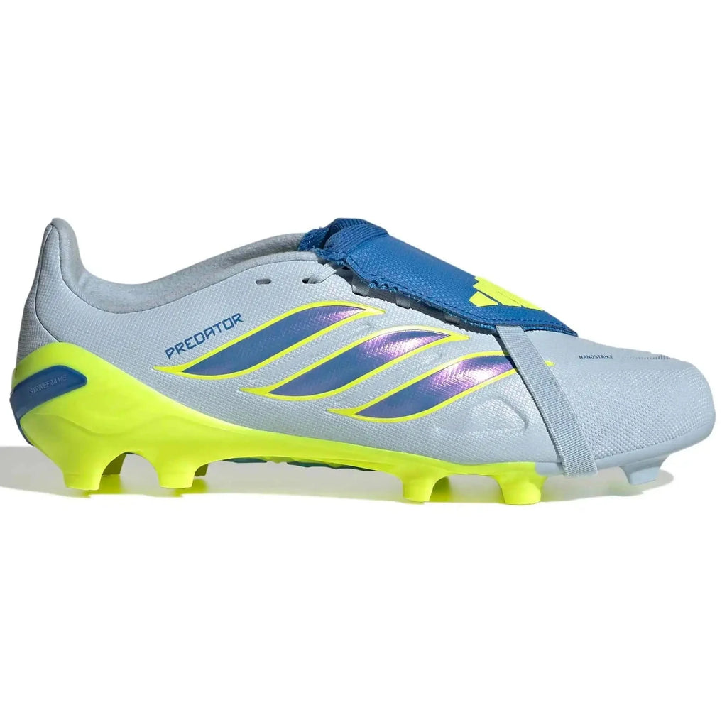 adidas Junior Predator League Fold-Over Tongue Firm Ground Soccer Cleats - Ice Cold Precision Pack (SP26)