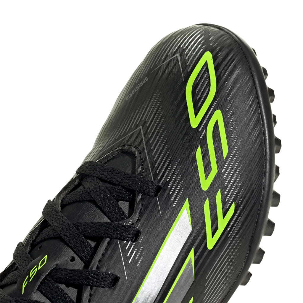 adidas Kid's F50 Club Turf Soccer Shoes - Electric Stealth Pack (FA25)