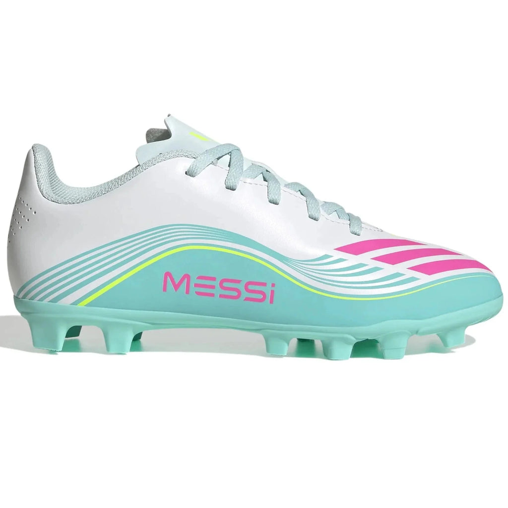adidas Kids F50 Messi Club Firm/Multi Ground Soccer Cleats - Messi Aurora Radiante Pack (SP26)