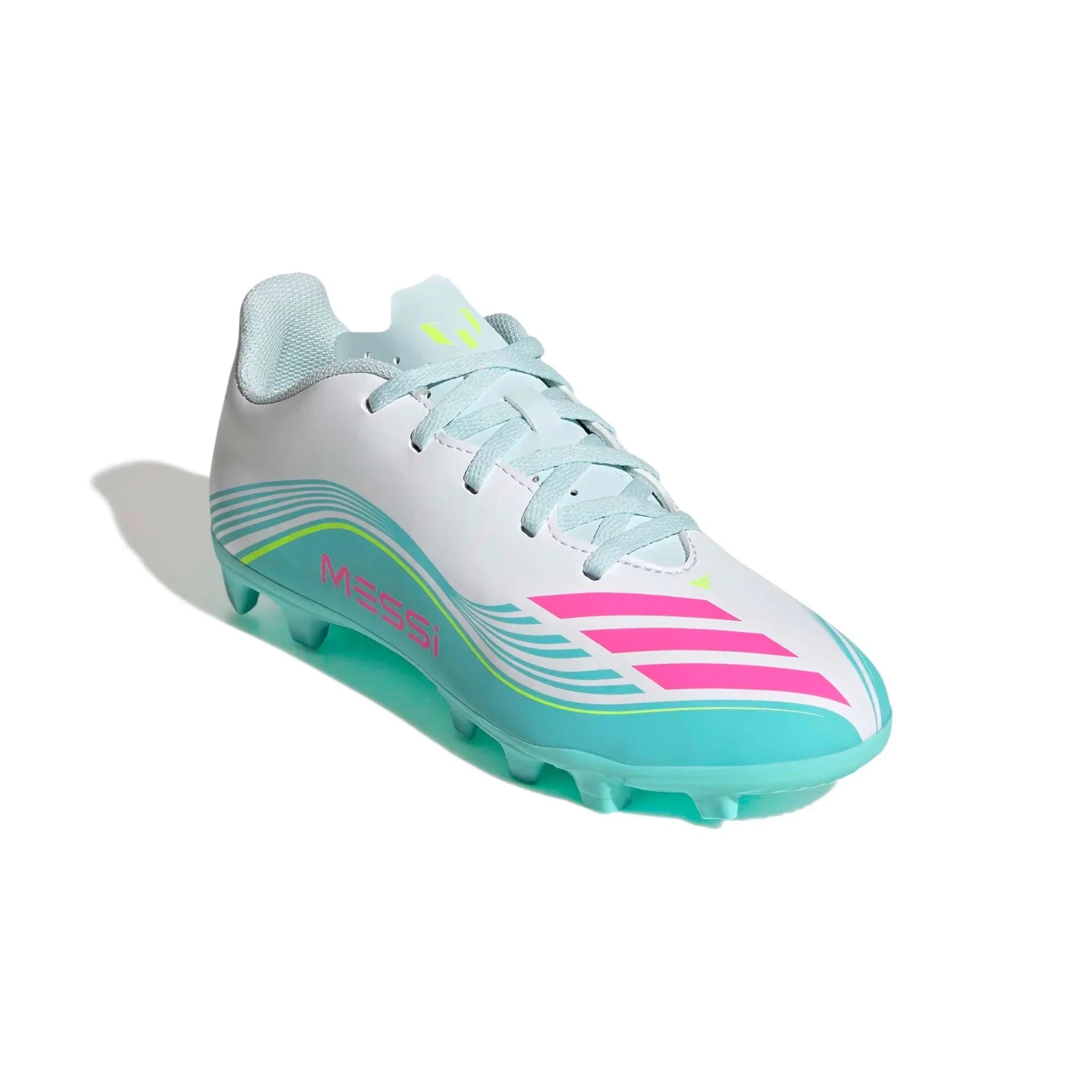 adidas Kids F50 Messi Club Firm/Multi Ground Soccer Cleats - Messi Aurora Radiante Pack (SP26)