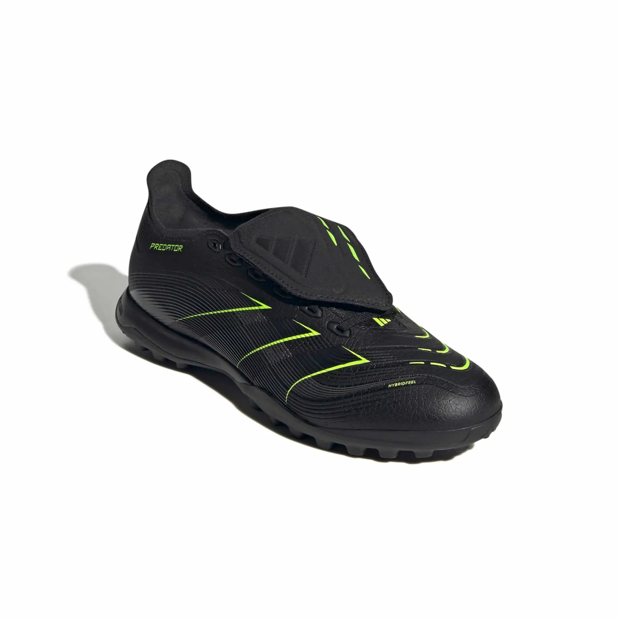 adidas Predator League Fold-Over Tongue Turf Soccer Shoes - Electric Stealth Pack (FA25)