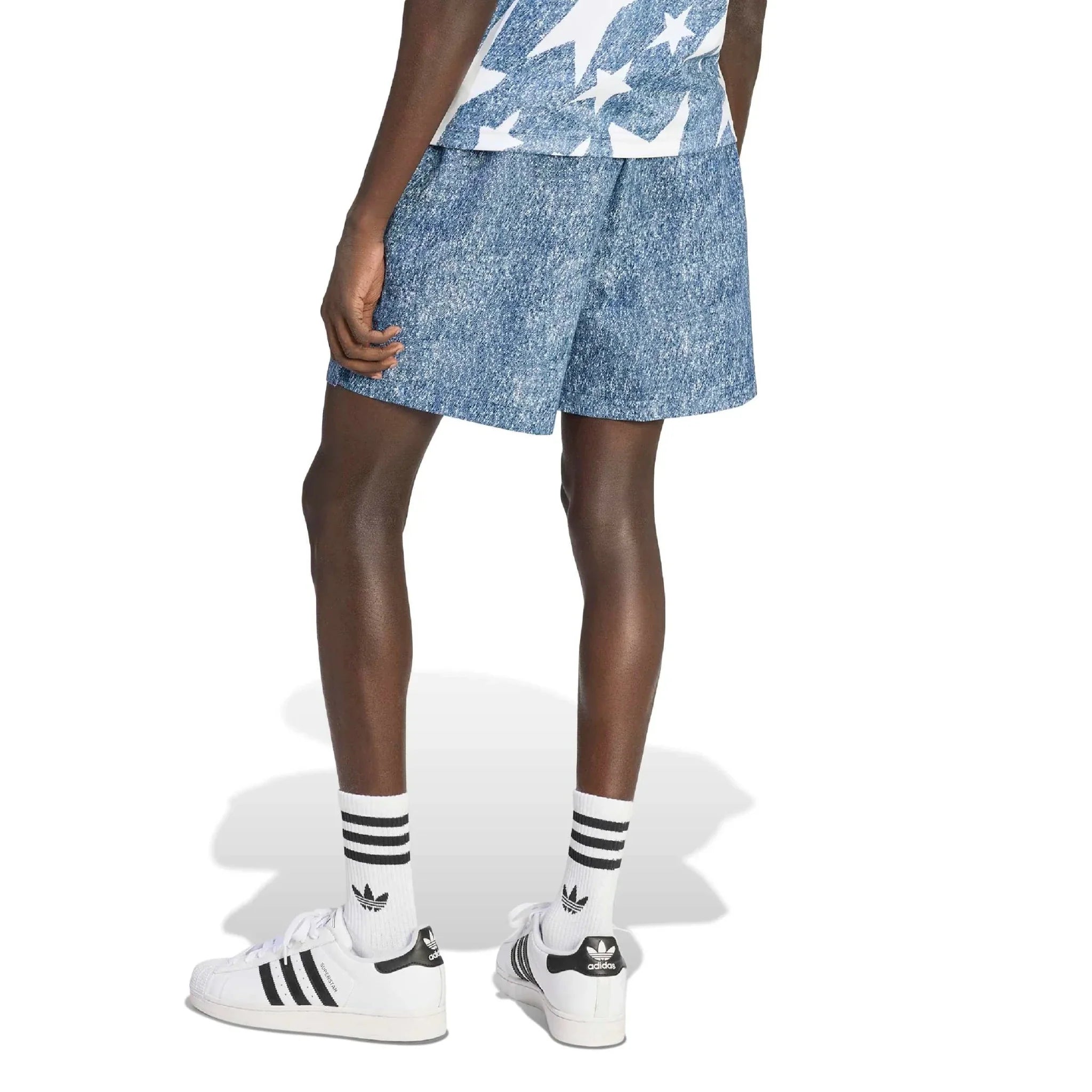 adidas USA Men's Denim Graphic Shorts