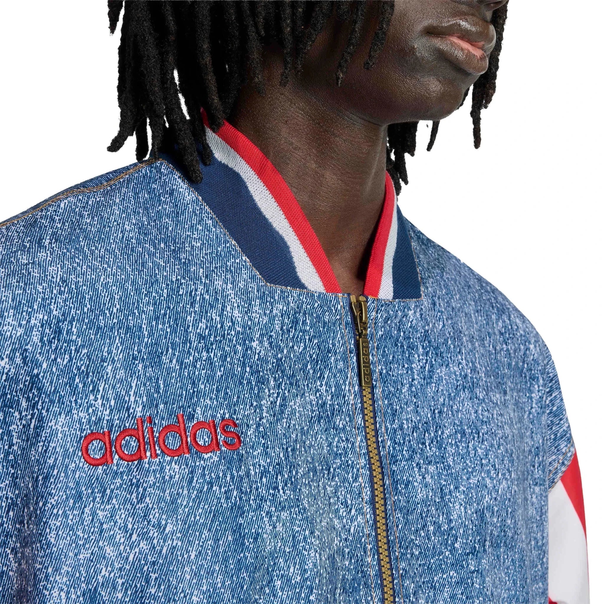 adidas USA Men's Denim Graphic Track Top
