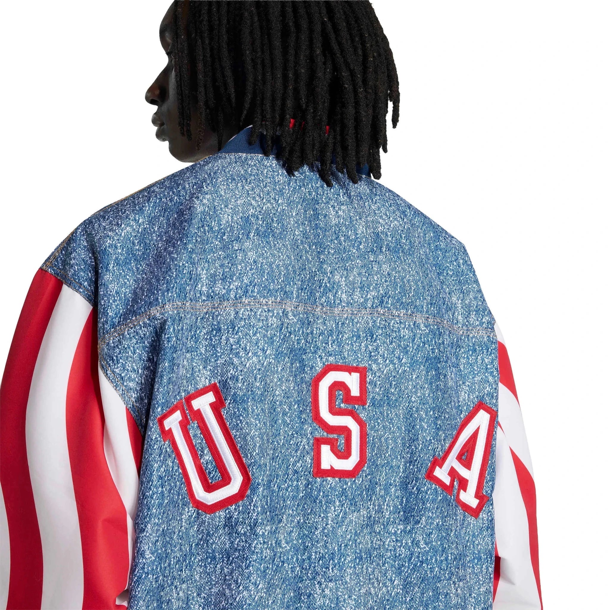 adidas USA Men's Denim Graphic Track Top