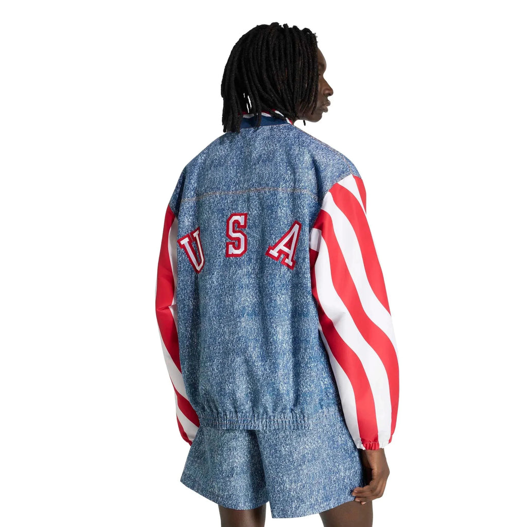 adidas USA Men's Denim Graphic Track Top