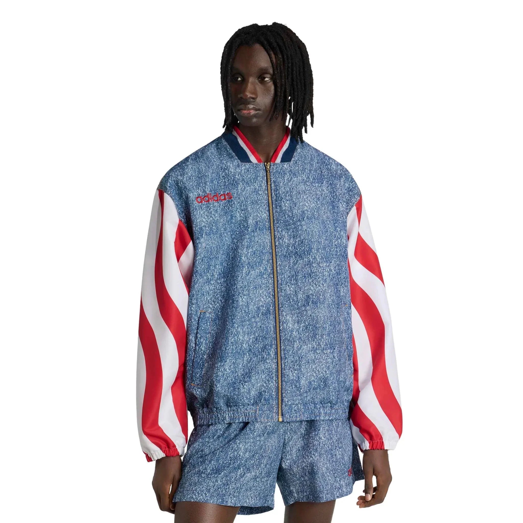 adidas USA Men's Denim Graphic Track Top