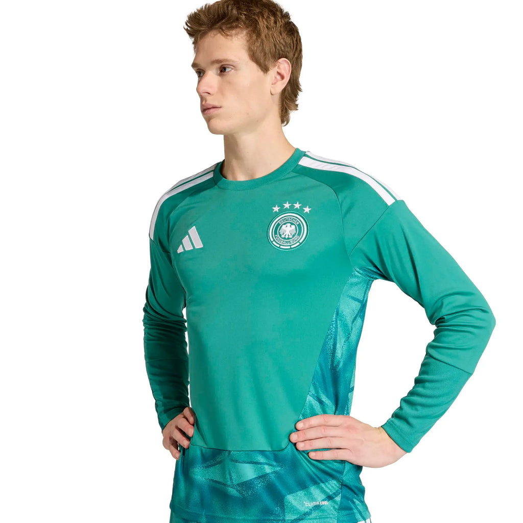 adidas 2026 Germany Men's Stadium Home Long-Sleeve Goalkeeper Soccer Jersey