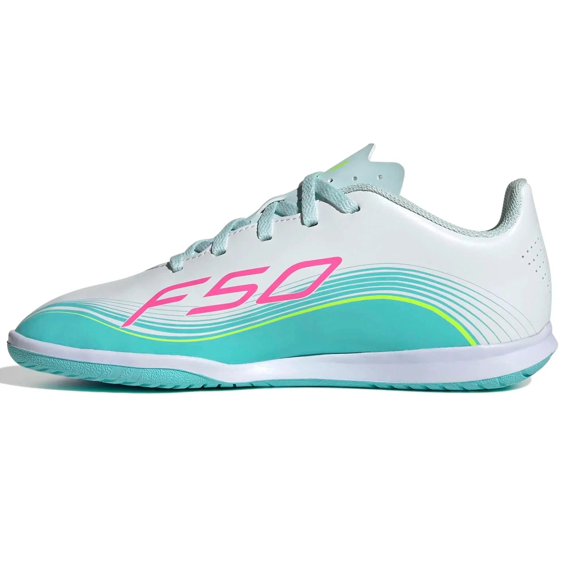 adidas Junior F50 Messi Club Indoor Soccer Shoes - Messi Aurora Radiante Pack (SP26)