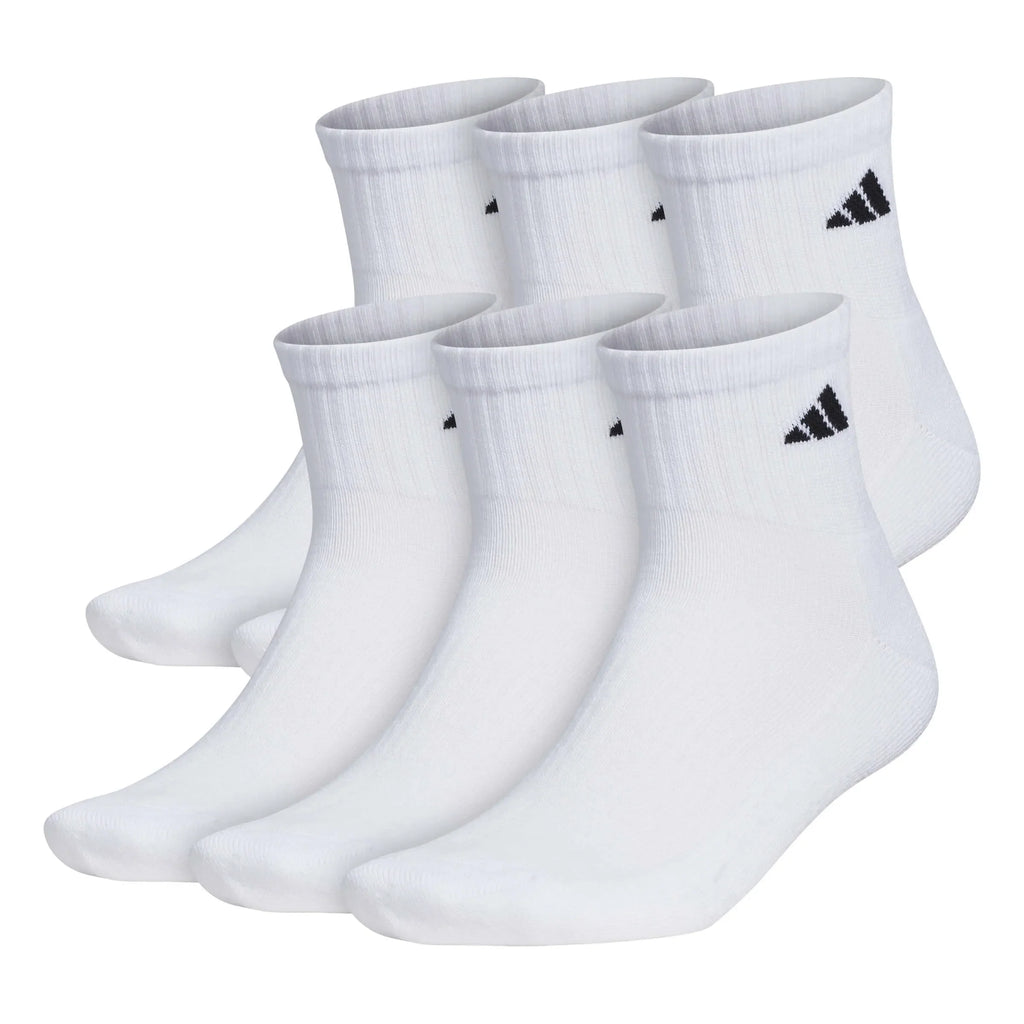 adidas Men's Athletic Cushioned 6-Pack Quarter Socks
