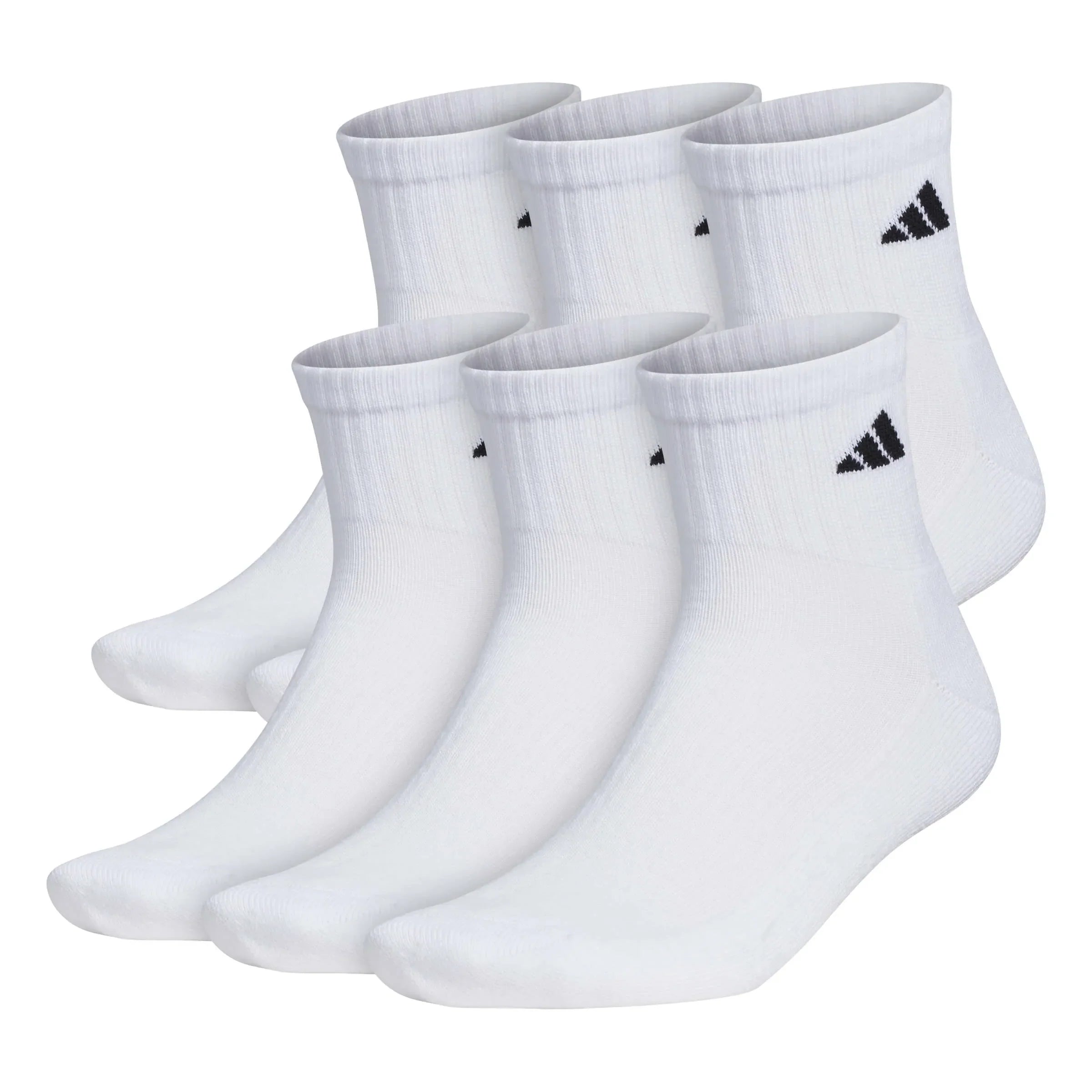 adidas Men's Athletic Cushioned 6-Pack Quarter Socks