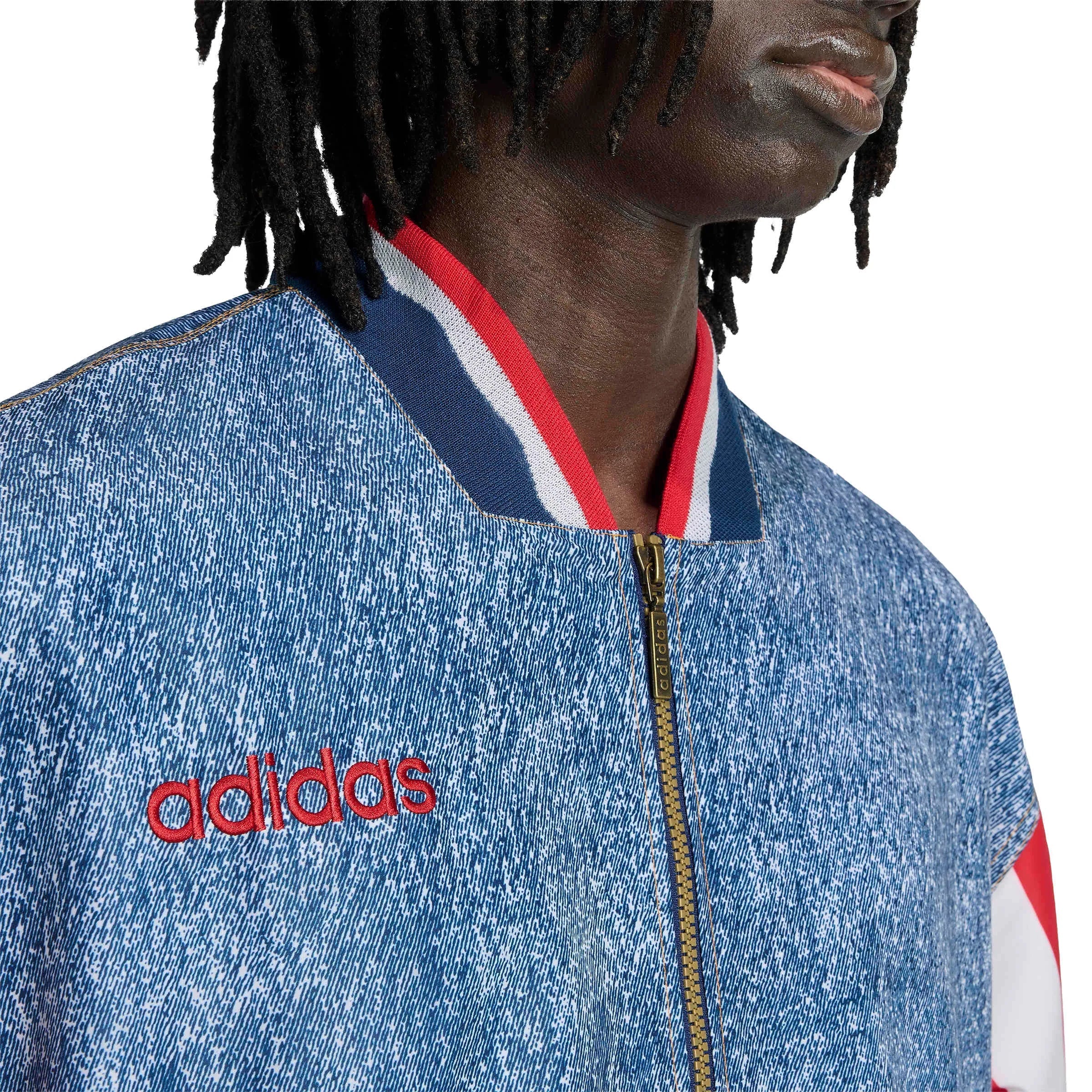 adidas USA Men's Denim Graphic Track Top