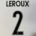 Angel City 2023- Away Leroux #2 Jersey Name Set