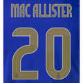 Argentina 2024/25 Away Mac Allister #20 Jersey Name Set