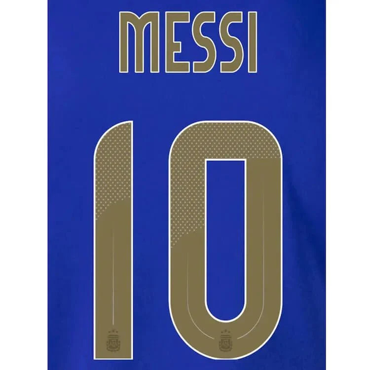 Argentina 2024/25 Away Messi #10 Jersey Name Set