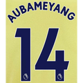 Arsenal 2021/22 Away Aubameyang #14 Jersey Name Set-Navy