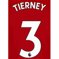 Arsenal 2021/22 Home Tierney #3 Jersey Name Set White
