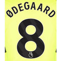 Arsenal 2023-Away Odegaard #8 Jersey Name Set-Black