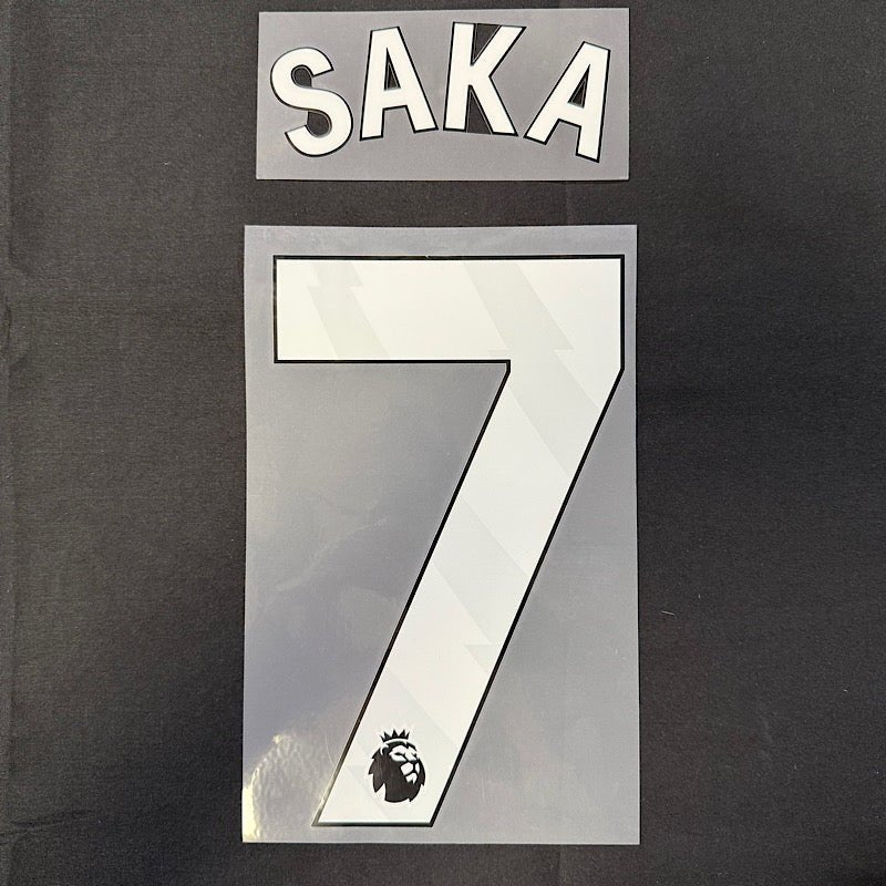 Arsenal 2023-Home Saka #7 Jersey Name Set-White