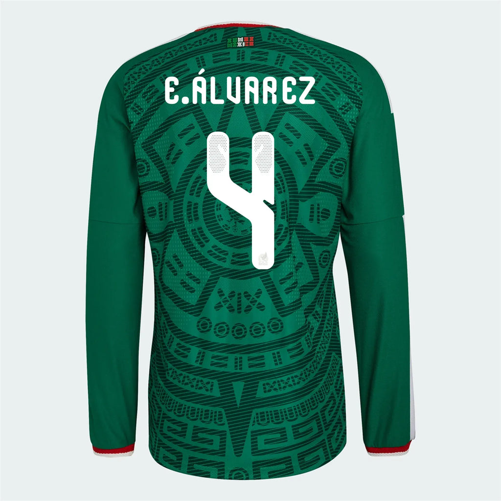 adidas 2026 Mexico Men's Authentic Home Long-Sleeve Soccer Jersey
