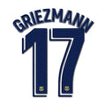 Barcelona 2019/20 Away Griezmann #17 Jersey Name Set