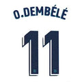 Barcelona 2019/20 Third O. Dembele #11 Jersey Name Set