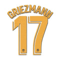 Barcelona 2019/21 Home Griezmann #17 Youth Jersey Name Set