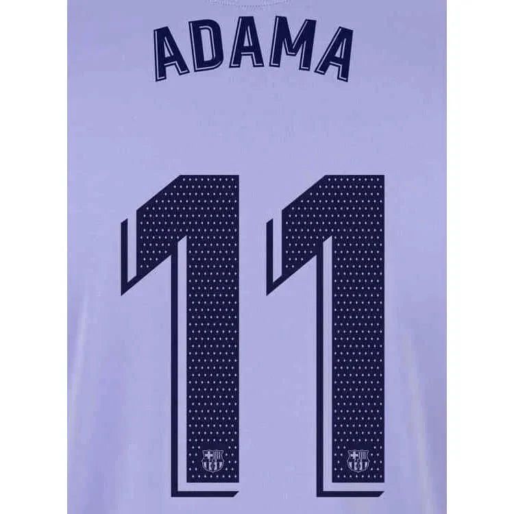 Barcelona 2021/22 Away Adama #11 Jersey Name Set