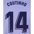 Barcelona 2021/22 Away Coutinho #14 Jersey Name Set