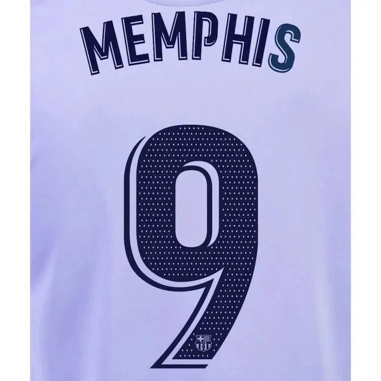 Barcelona 2021/22 Away Memphis #9 Jersey Name Set
