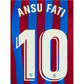 Barcelona 2021/22 Home Ansu Fati #10 Jersey Name Set